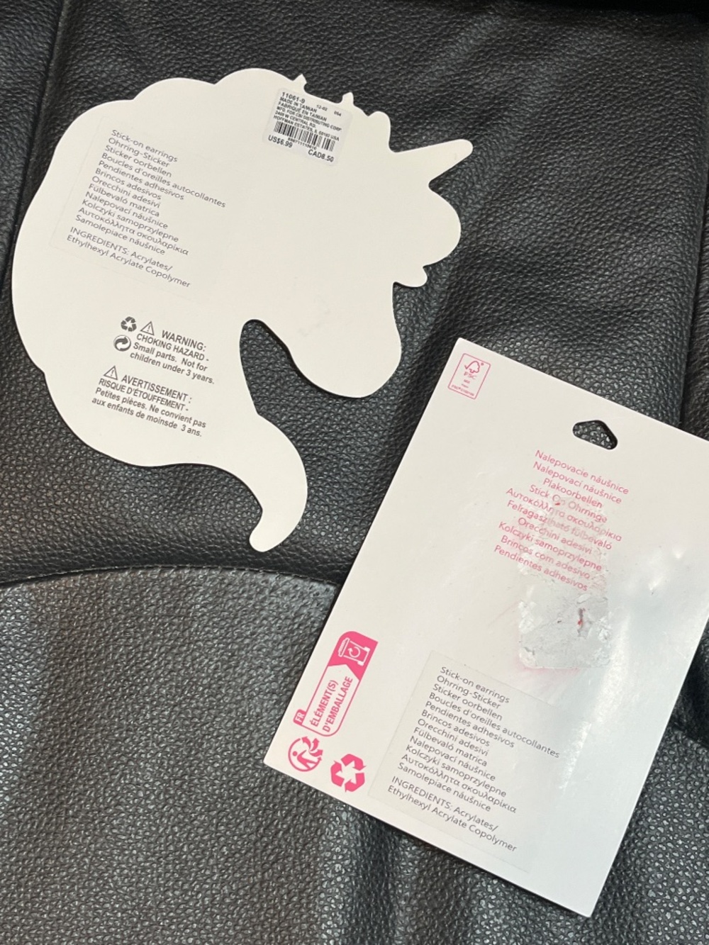 Claire’s Stick-On Earrings Bundle | 2 Packs | Hearts, Pearls, Unicorns & Sparkly - Picture 6 of 7